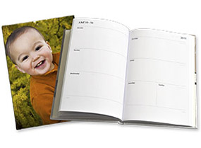 Personalised diary with photo cover image